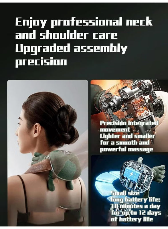 Neck & Shoulder Massager with Heat – Portable Deep Tissue Pain Relief / جهاز تدليك الرقبة والكتفين مع خاصية التسخين - جهاز محمول لتخفيف آلام الأنسجة العميقة